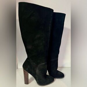 Colin Stuart Tall  Black Suede Women's High Knee Boots Chic Boho Trendy
Size 10